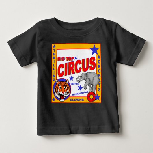T-shirt Pour Bébé Poster de cirque vintage (Devant)