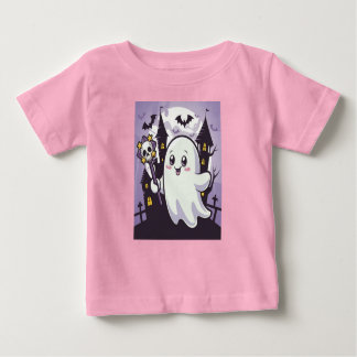 T-shirt Pour Bébé Poster mignon Ghoost avec une torsion joueuse