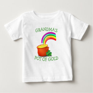 T-shirt Pour Bébé Pot d'or personnalisé Chemise de Fête St. Patrick