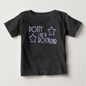 T-shirt Pour Bébé Potty comme une rock star (Devant)