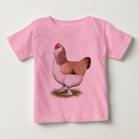 T-shirt Pour Bébé Poule saumonée de Faverolle (Devant)