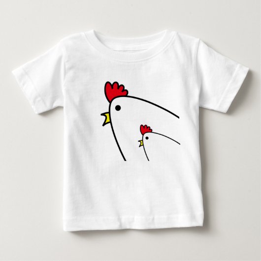 T-shirt Pour Bébé Poules (Devant)