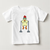 T-shirt Pour Bébé Poulet à la remise en forme (Devant)