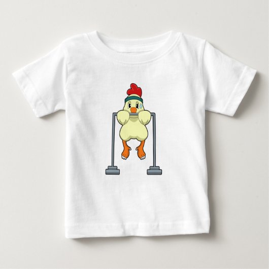 T-shirt Pour Bébé Poulet à la remise en forme (Devant)