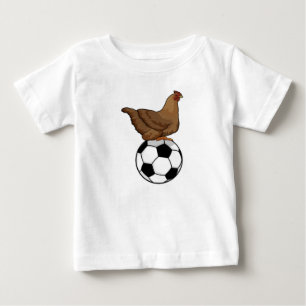 T-shirt Pour Bébé Poulet aux sports de football