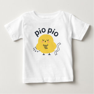 T-shirt Pour Bébé Poulet Chantant Pio Pio