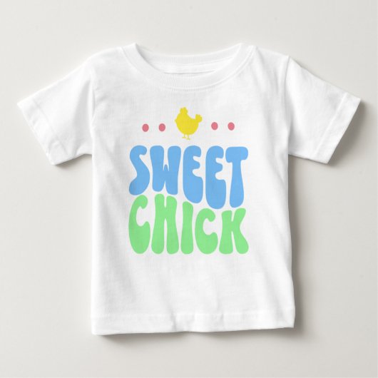 T-shirt Pour Bébé Poulet Mignon (Devant)