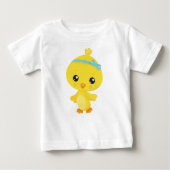 T-shirt Pour Bébé Poulet mignon, Poulet Bébé, Poulets, Petit Poulet (Devant)