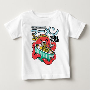 T-shirt Pour Bébé Poulpe Ramen le plus savoureux – Kawaii Noodle Jap