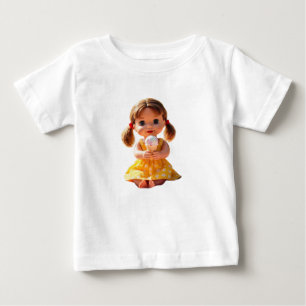 T-shirt Pour Bébé Poupée adorable Profitant De Crème Glaciaire Bébé