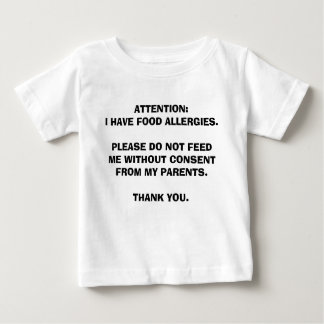 T-shirt Pour Bébé Pour des enfants avec des allergies alimentaires