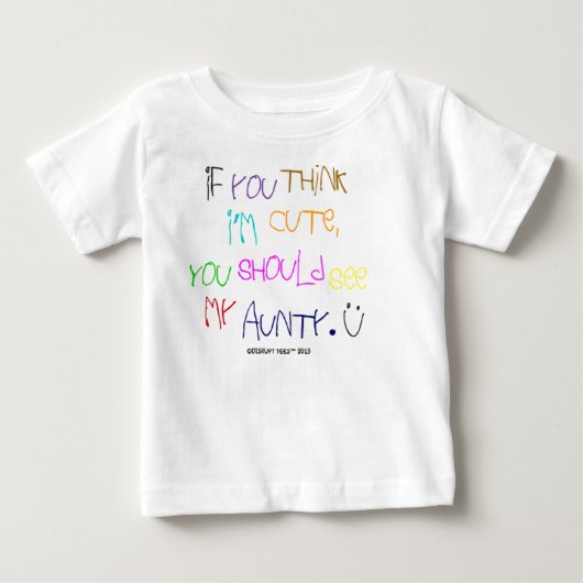 T-shirt Pour Bébé Pour la tante (Devant)