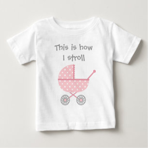 T-shirt Pour Bébé Poussette de bébé drôle pour la fille nouveau-née