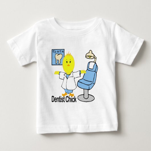 T-shirt Pour Bébé Poussin de dentiste (Devant)
