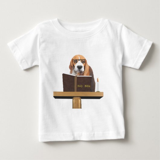 T-shirt Pour Bébé Pracher de chien (Devant)