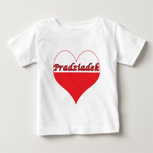 T-shirt Pour Bébé Pradziadek Coeur polonais (Devant)