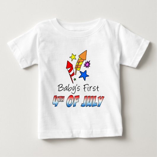 T-shirt Pour Bébé Premier 4 juillet de bébé (Devant)
