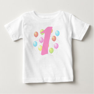 T-shirt Pour Bébé Premier Anniversaire Ballons Bébé T-shirt