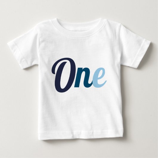 T-shirt Pour Bébé Premier anniversaire bleu (Devant)