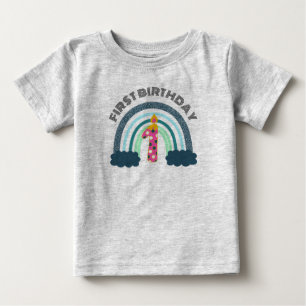T-shirt Pour Bébé Premier anniversaire Boho Baby Girl