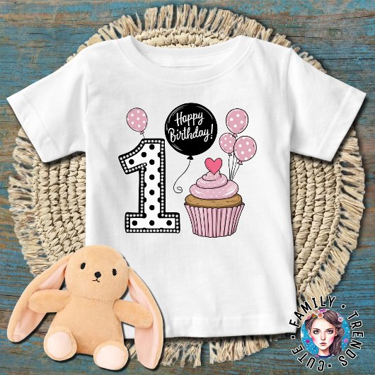 T-shirt Pour Bébé Premier anniversaire de bébé fille