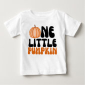 T-shirt Pour Bébé Premier anniversaire de bébé petite citrouille (Devant)