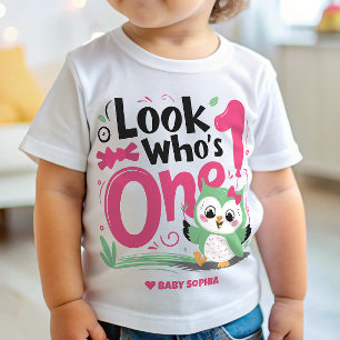 T-shirt Pour Bébé Premier anniversaire de la chouette
