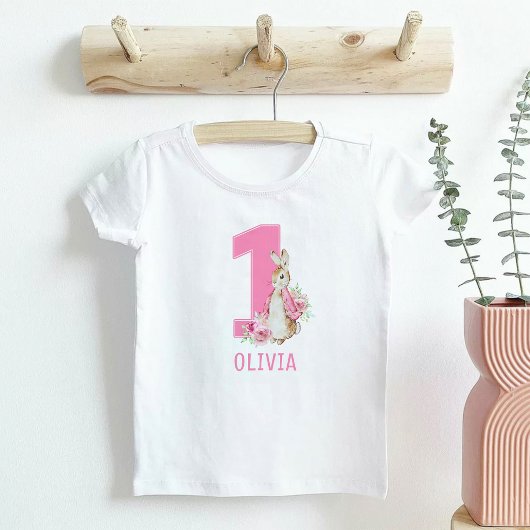 T-shirt Pour Bébé Premier anniversaire de Peter Rabbit Baby Girl