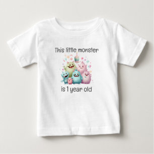 T-shirt Pour Bébé Premier anniversaire de Petit Monstre