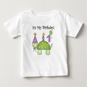 T-shirt Pour Bébé Premier anniversaire de tortue