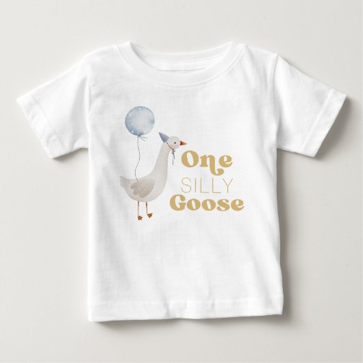 T-shirt Pour Bébé Premier Anniversaire d'One Silly Goose (Devant)