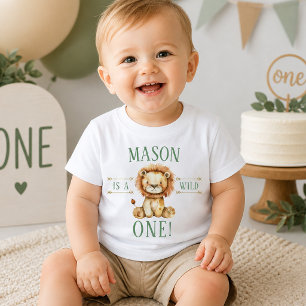T-shirt Pour Bébé Premier Anniversaire Fauve Lion