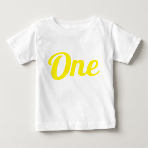 T-shirt Pour Bébé Premier Anniversaire Jaune