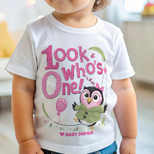 T-shirt Pour Bébé Premier anniversaire Joyeux Hibou Premier Annivers