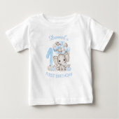 T-shirt Pour Bébé Premier anniversaire mignon éléphant automne garço (Devant)