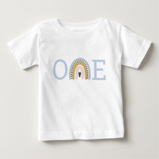 T-shirt Pour Bébé Premier anniversaire Rainbow Baby Tee (Devant)
