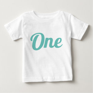 T-shirt Pour Bébé Premier anniversaire Turquoise