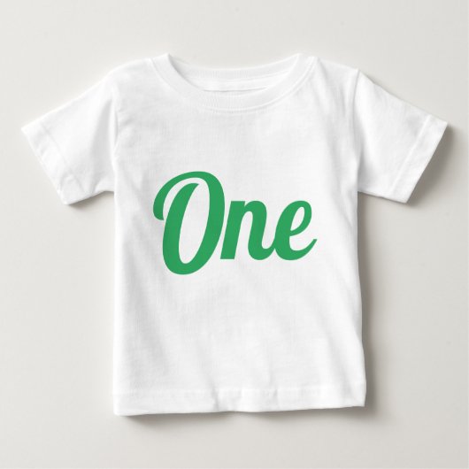T-shirt Pour Bébé Premier Anniversaire Vert (Devant)