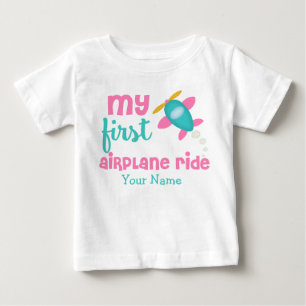 T-shirt Pour Bébé Premier avion de voyage personnalisé