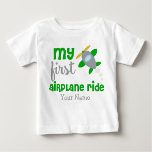 T-shirt Pour Bébé Premier avion de voyage personnalisé