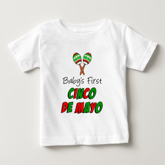 T-shirt Pour Bébé Premier Cinco De Mayo de bébé (Devant)