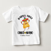 T-shirt Pour Bébé Premier Cinco de Mayo de bébé personnalisé (Devant)