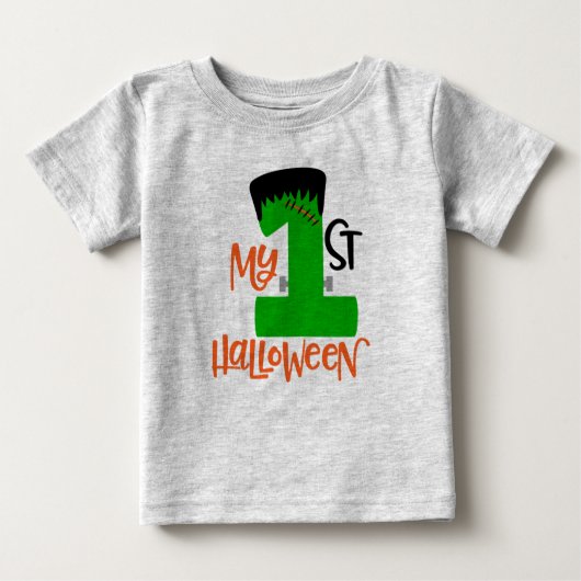T-shirt Pour Bébé Premier design Halloween Frankenstein (Devant)