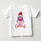 T-shirt Pour Bébé Premier Noël personnalisé (Devant)