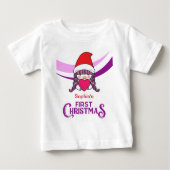 T-shirt Pour Bébé Premier Noël personnalisé (Devant)