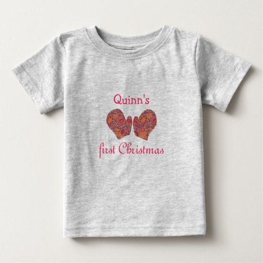 T-shirt Pour Bébé Premier Noël T du bébé (Devant)