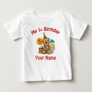 T-shirt Pour Bébé Premier ours de l'anniversaire du bébé