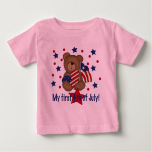 T-shirt Pour Bébé Premier quatrième d'ours patriotique de juillet