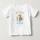 T-shirt Pour Bébé Premier Rodeo Western Cowboy 1er anniversaire (Devant)
