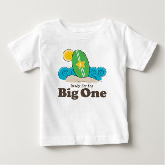 T-shirt Pour Bébé Premier Surf d'anniversaire Bébé Long Manches Tee